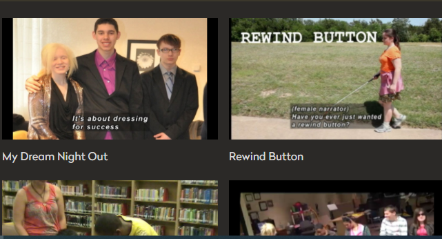 Screen grab of three videos that are available