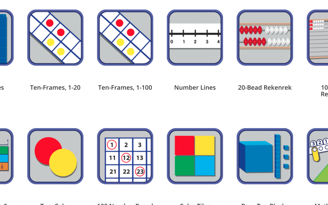 small tiles of math manipulative types