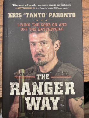 Book cover: Army Ranger in tactical vest looking forward
