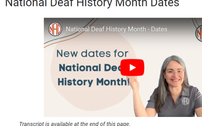 National Deaf History Month Dates