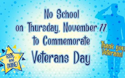 No School on Thurs., Nov. 11 – Veterans Day