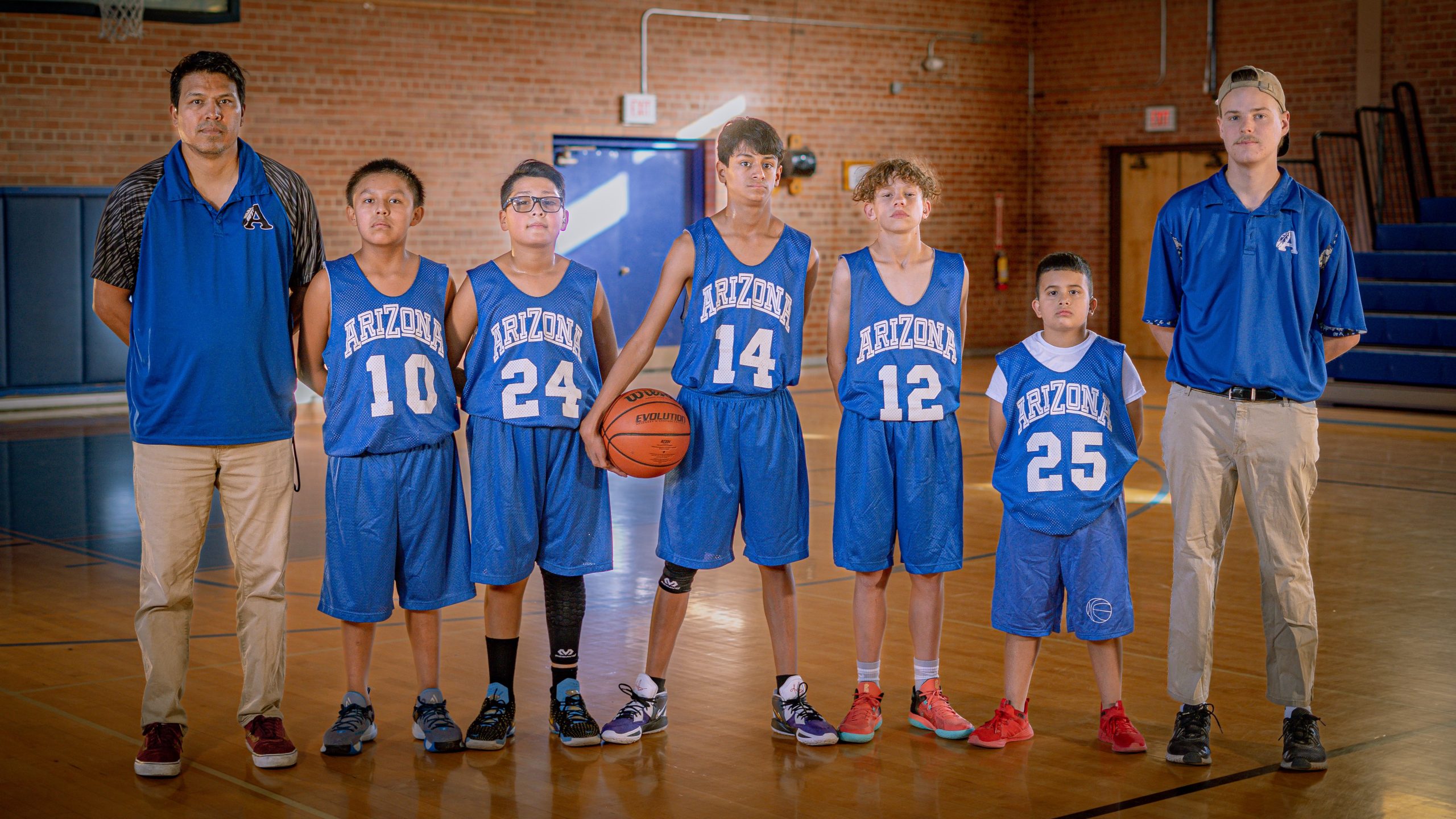 Photo of the boys basketball team