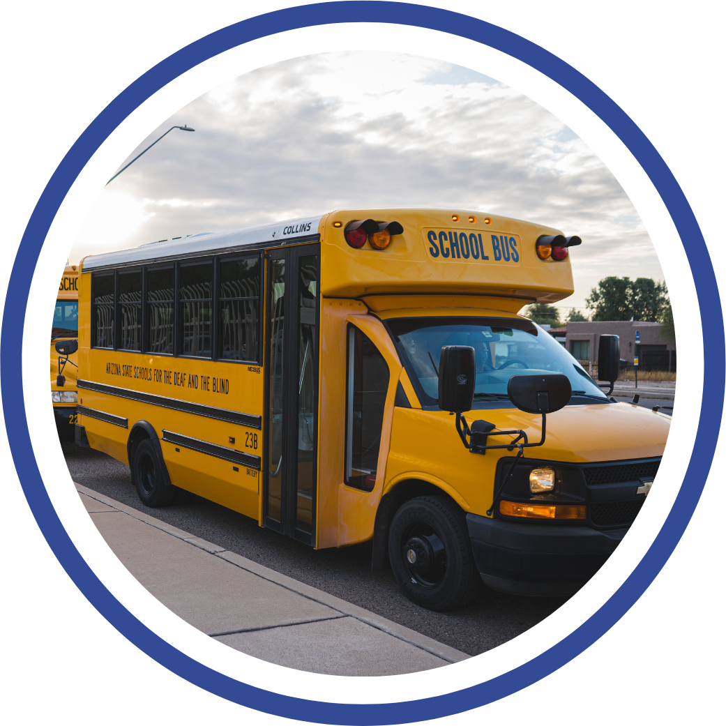 An image of an ASDB school bus