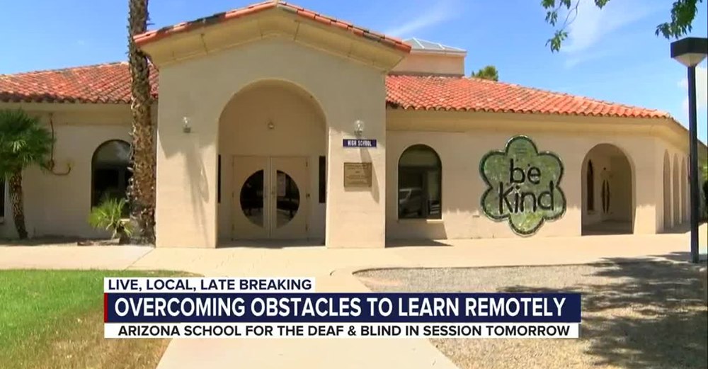 School for deaf and blind overcome obstacles of remote learning